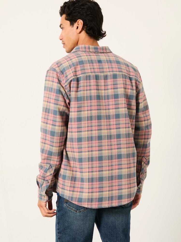 Fat Face Newby Rose Pink Long Sleeve Check Shirt