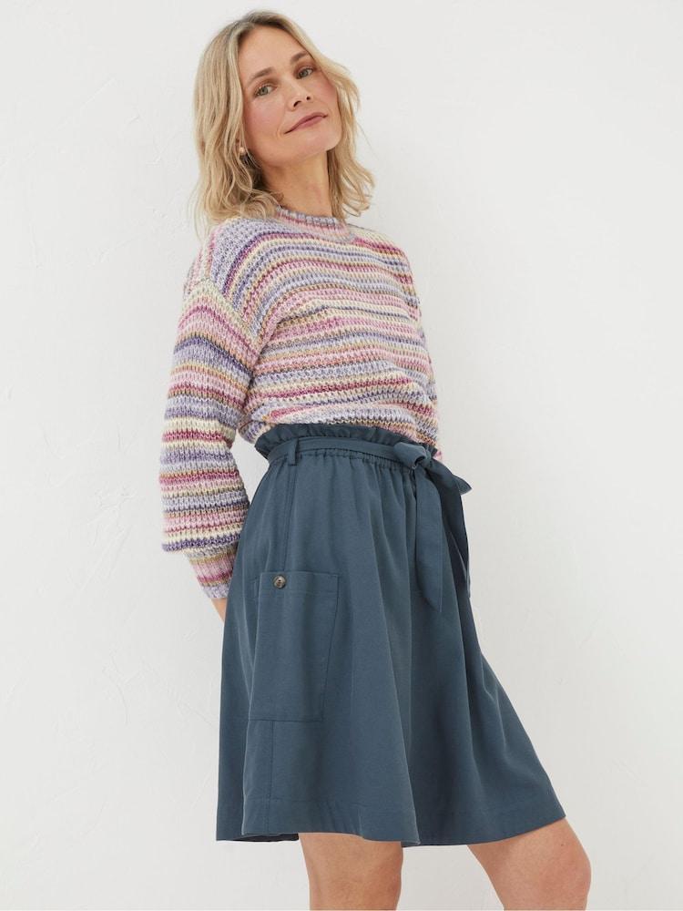 Fat Face Nicole Grey Utility Skirt