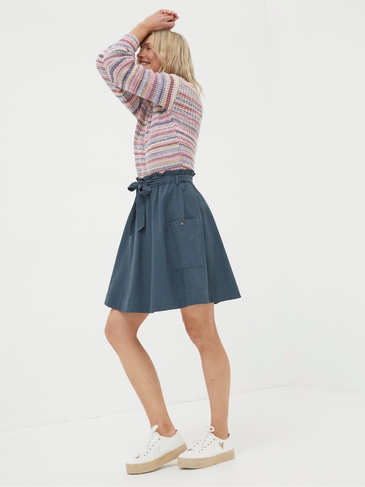 Fat Face Nicole Grey Utility Skirt