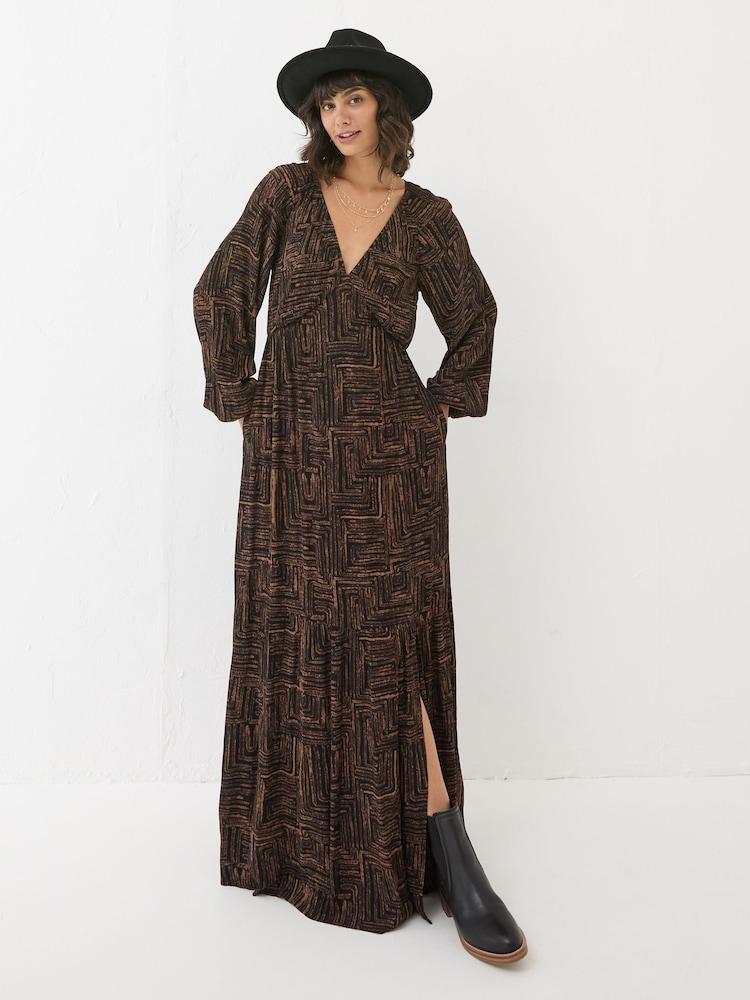 Fat Face Noelle Black Maxi Dress