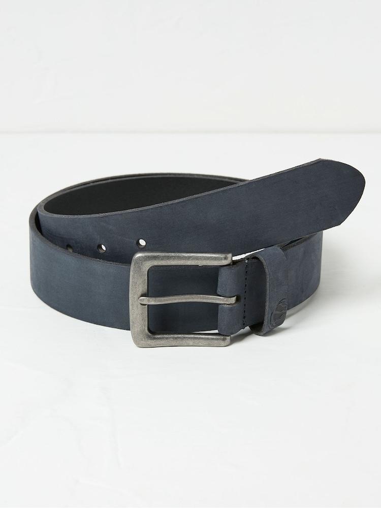 Fat Face Nubuck Blue Leather Belt