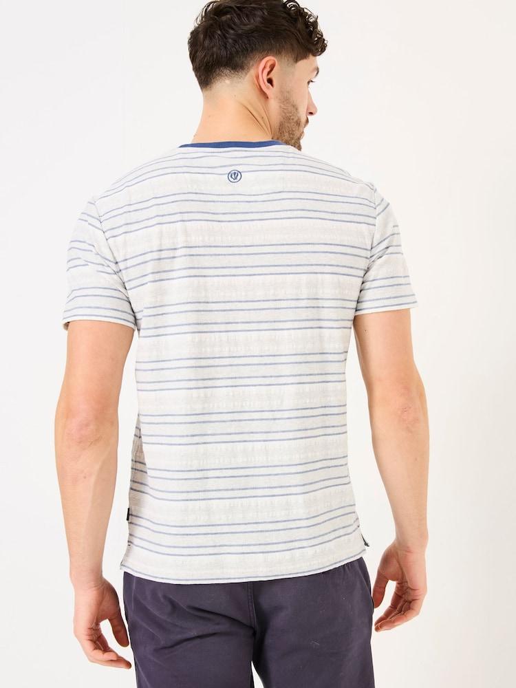 Fat Face Oakdale White Striped T-shirt