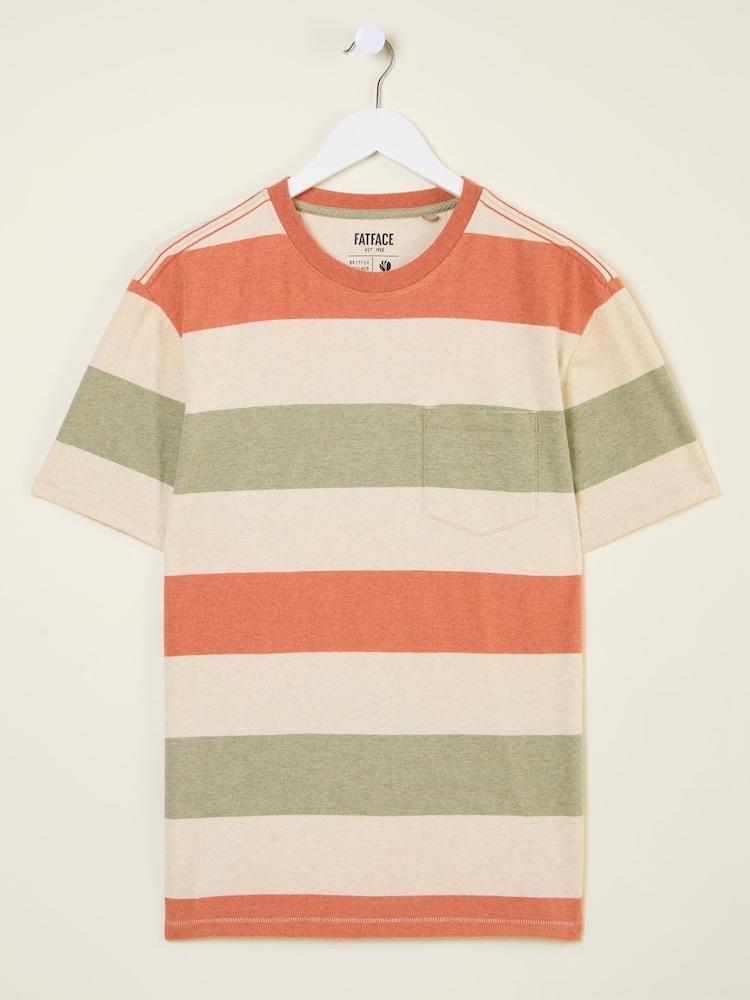 fat face Oatmeal Block Stripe Tshirt