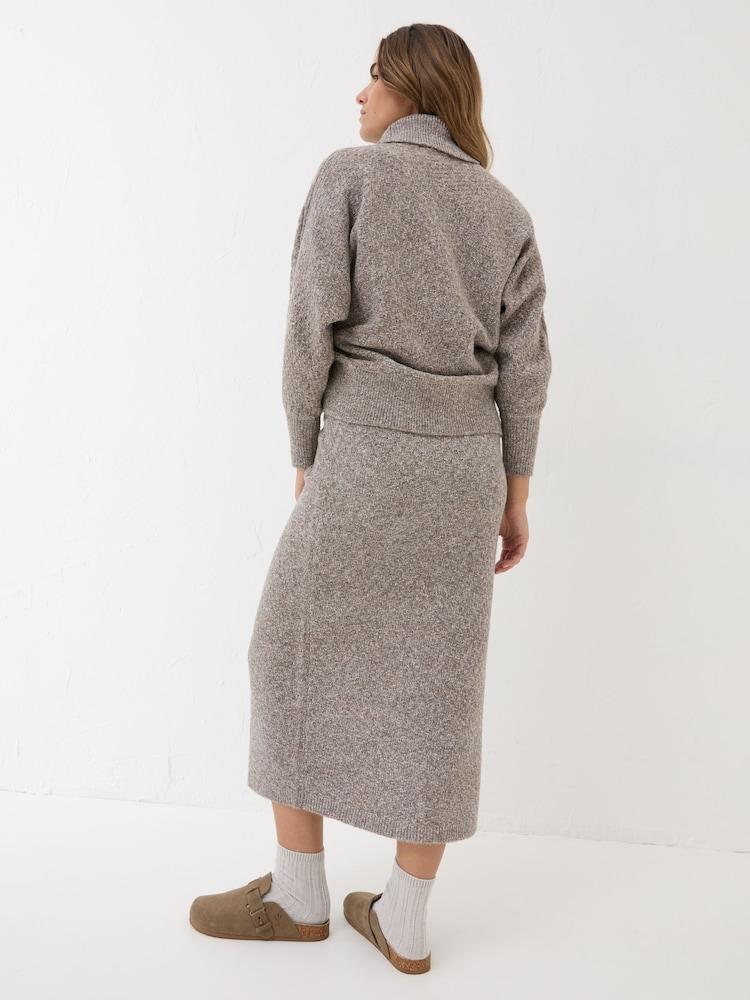 Fat Face Oatmeal Knitted Skirt