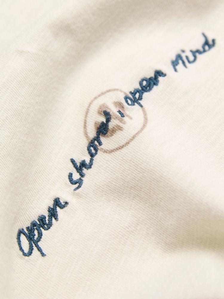 fat face Oatmeal Open Shores Graphic Tshirt