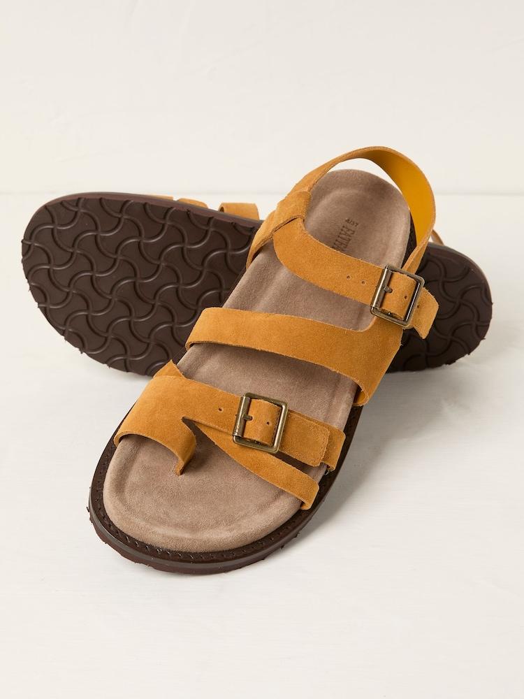 Fat Face Ochre Yellow Toe Post Sandal