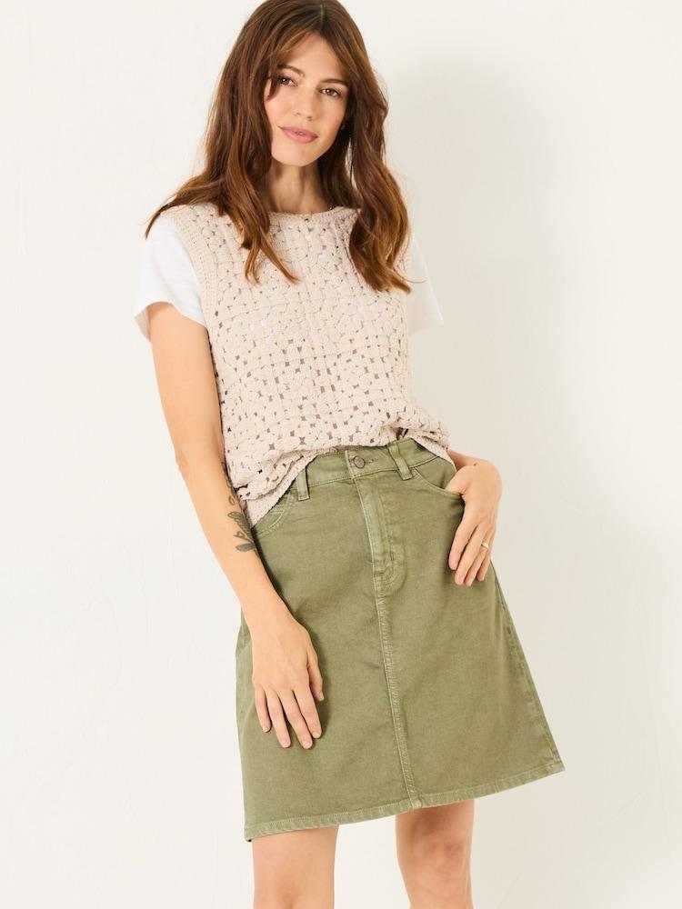Fat Face Olive Green Hattie Skirt