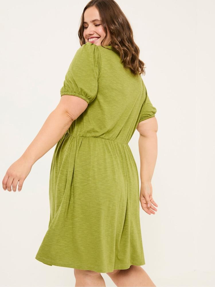 Fat Face Olive Green Nell Jersey Dress