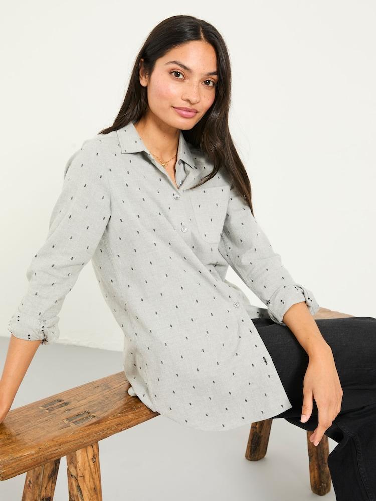 Fat Face Olivia Mid Grey Dobby Shirt