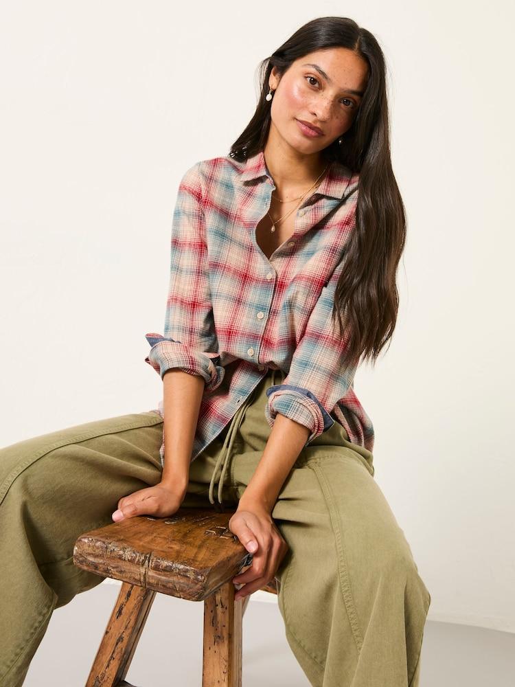 Fat Face Olivia Red Check Shirt