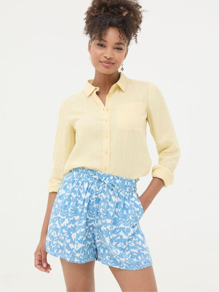Fat Face Olivia Yellow Linen Shirt
