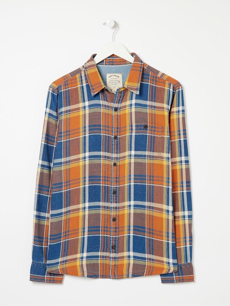 fat face Orange Botany Check Shirt