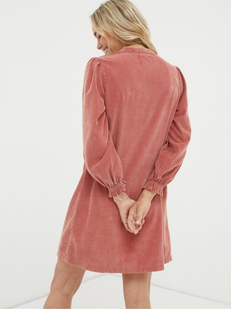 Fat Face Orange Cord Tunic Dress