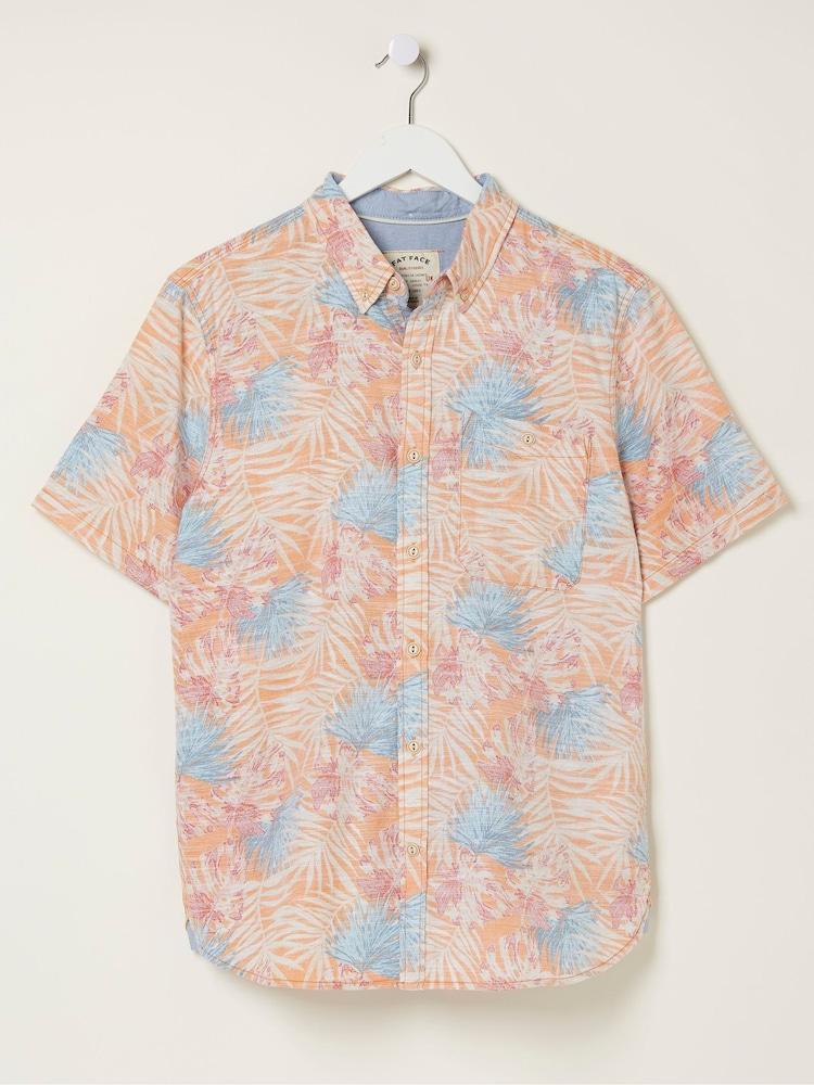 fat face Orange Fently Palm Print Shirt