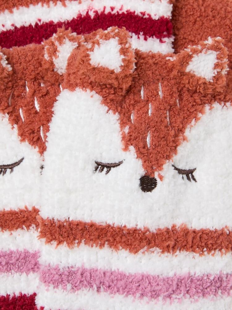 fat face Orange Fluffy Fox Socks