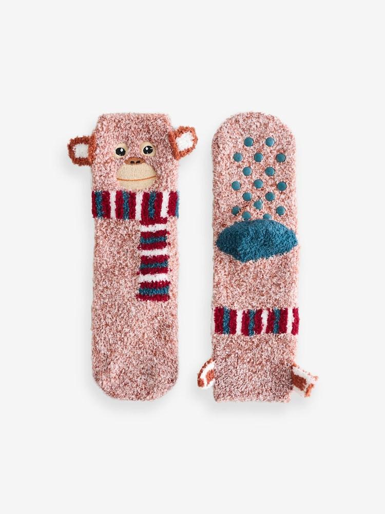 fat face Orange Otto Fluffy Socks