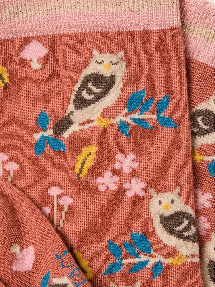 fat face Orange Owl Woodland Socks