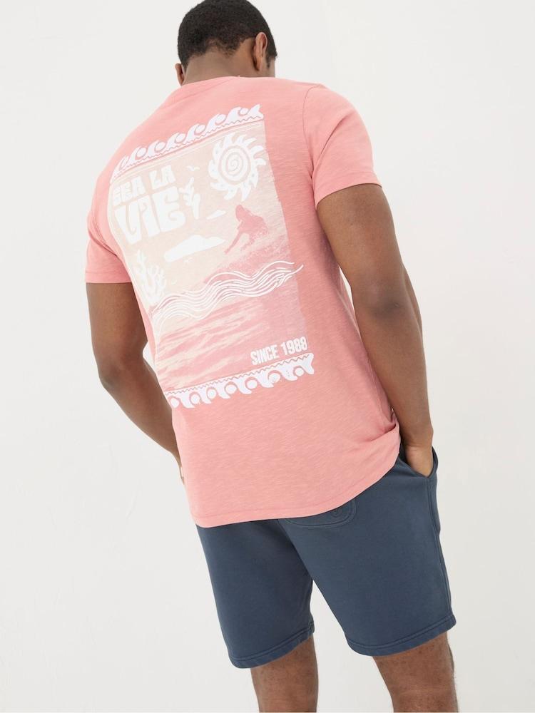 Fat Face Orange Sea La Vie T-Shirt