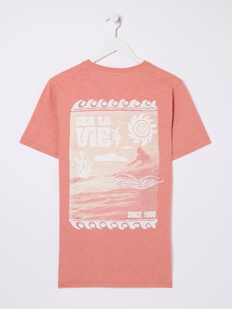 fat face Orange Sea La Vie T-Shirt
