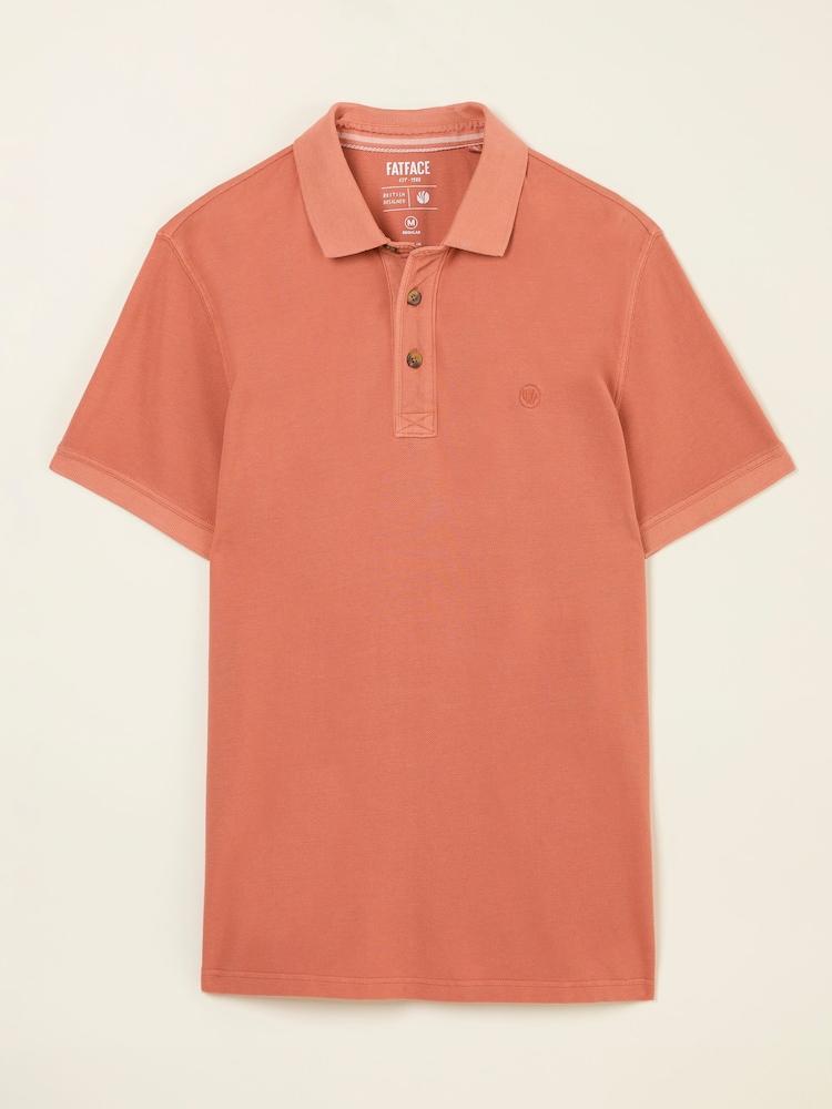 fat face Orange Short Sleeve Pique Polo