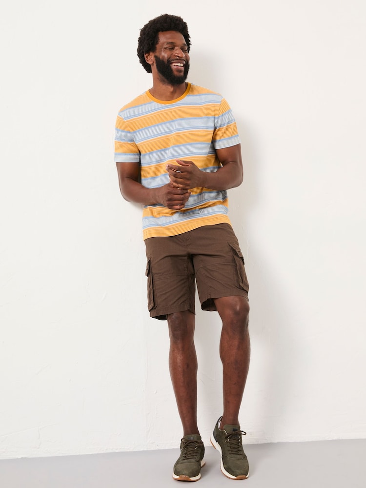 Fat Face Orange Stripe T-Shirt