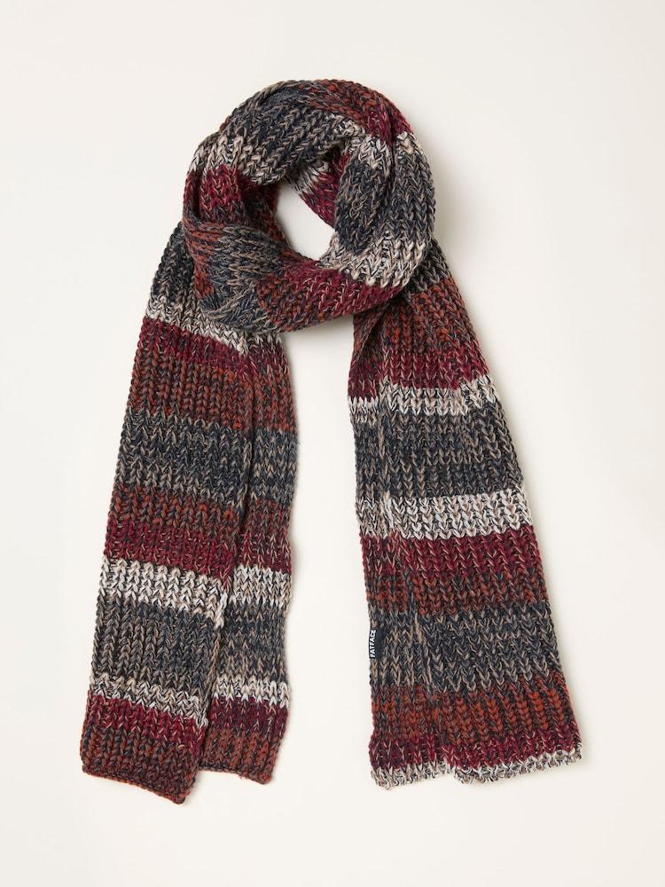 Fat Face Orange Twist Colourblock Scarf