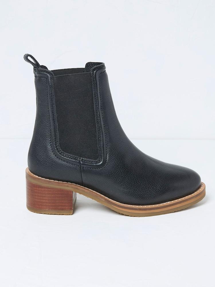 Fat Face Orla Black Chelsea Boots