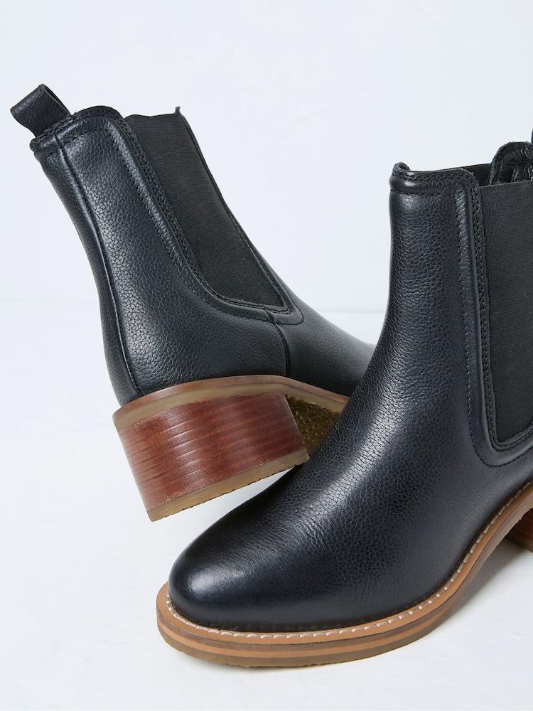 fat face Orla Black Chelsea Boots
