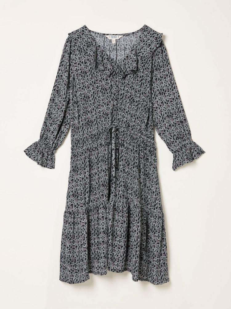 fat face Orla Black Tapestry Floral Regular Dress