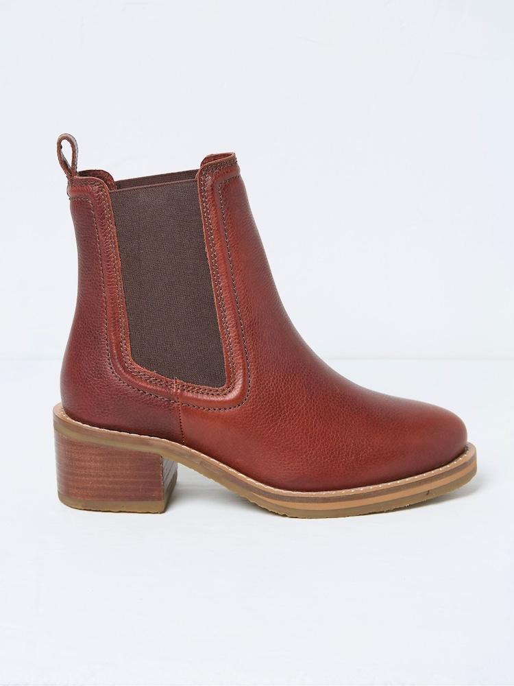 Fat Face Orla Red Chelsea Boots