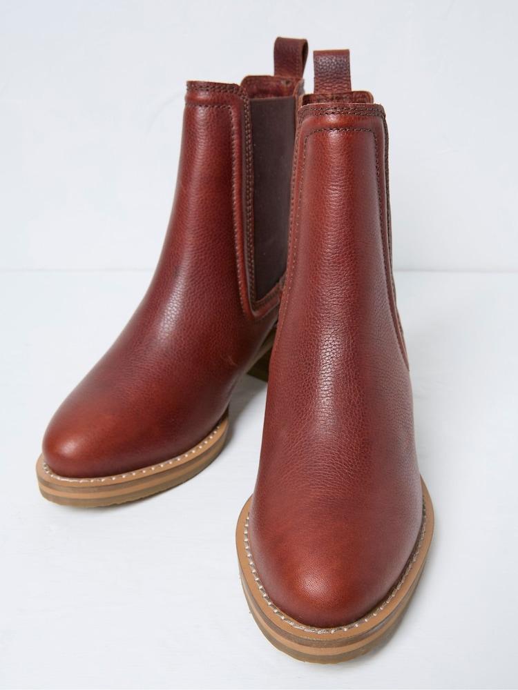 Fat Face Orla Red Chelsea Boots