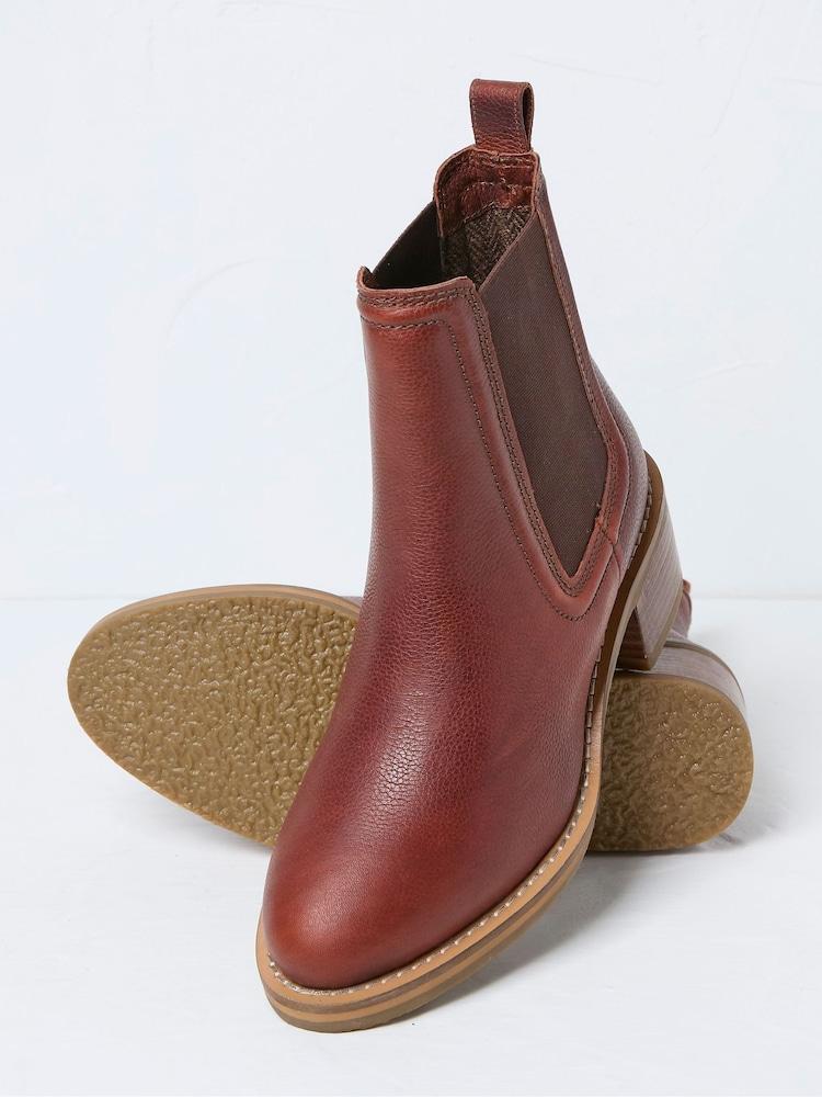 fat face Orla Red Chelsea Boots