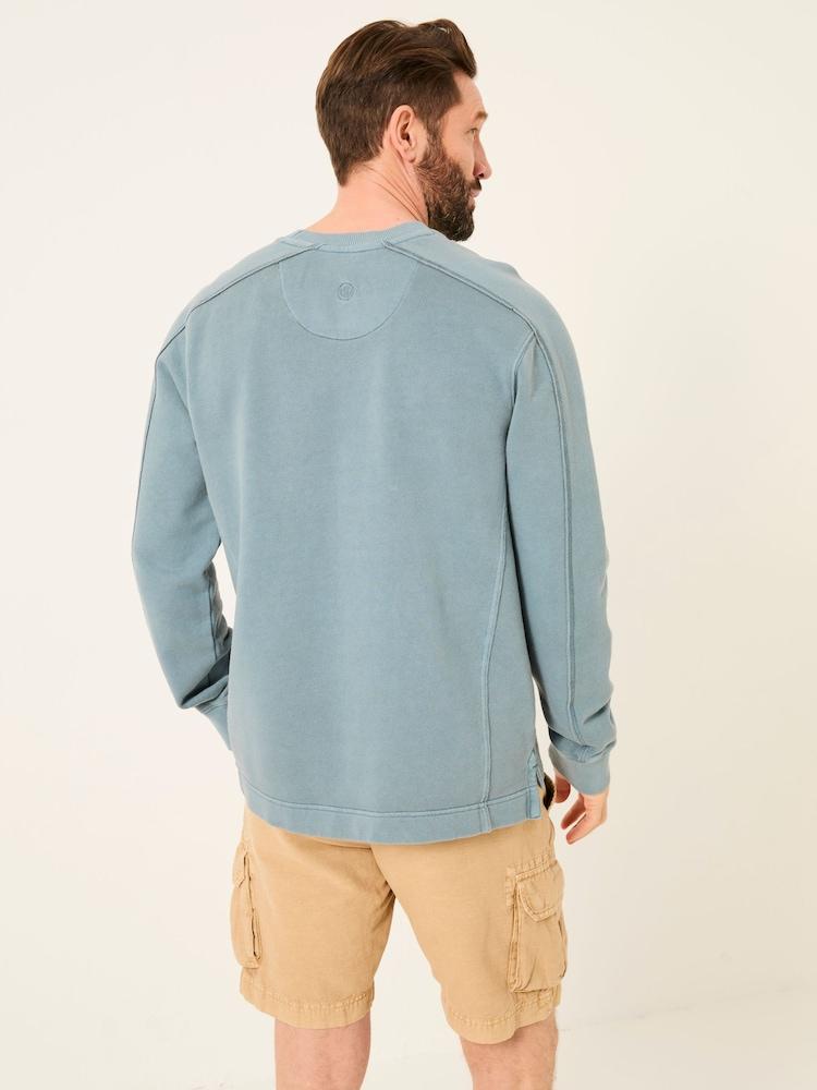 Fat Face Otterton Blue Crew Neck Sweatshirt