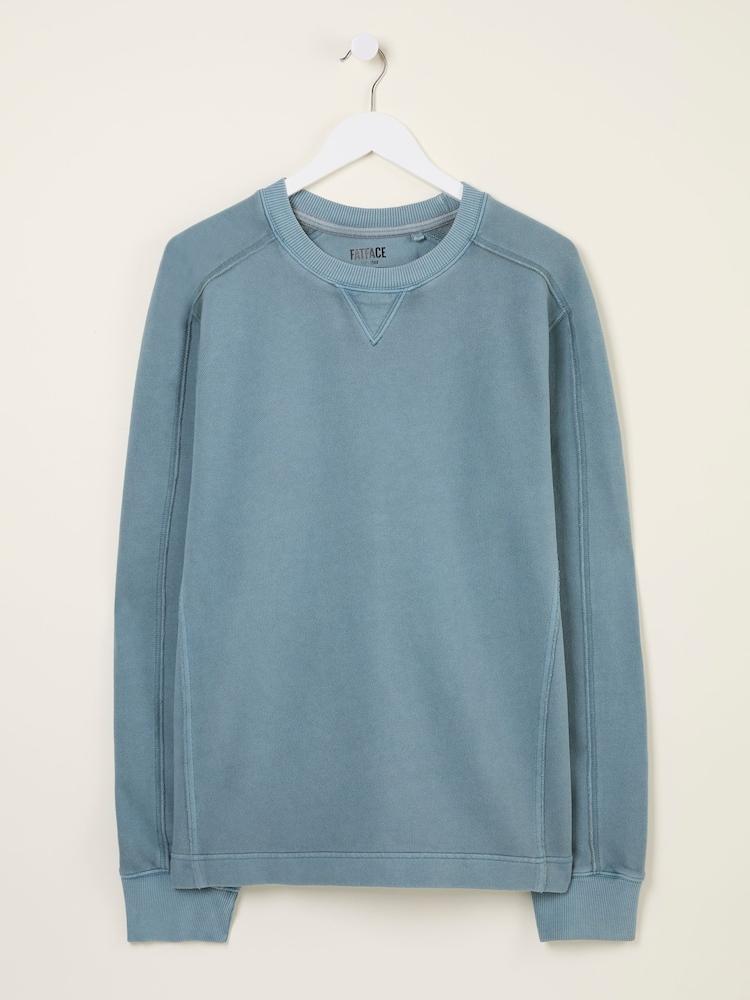 fat face Otterton Blue Crew Neck Sweatshirt