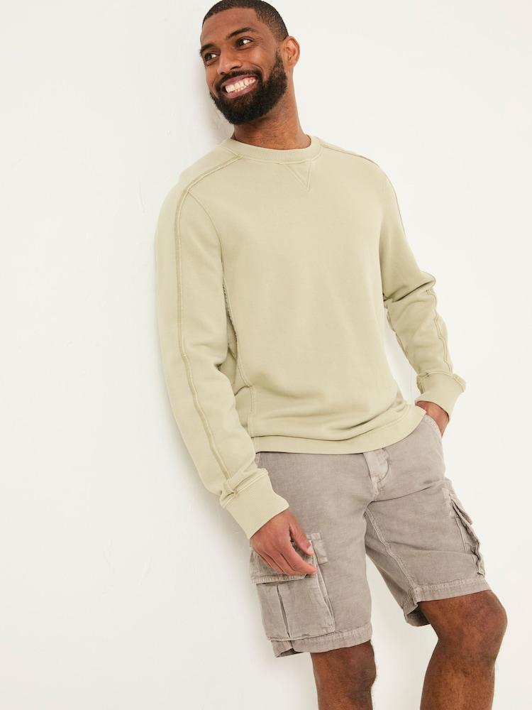 Fat Face Otterton Sage Green Crew Neck Sweatshirt
