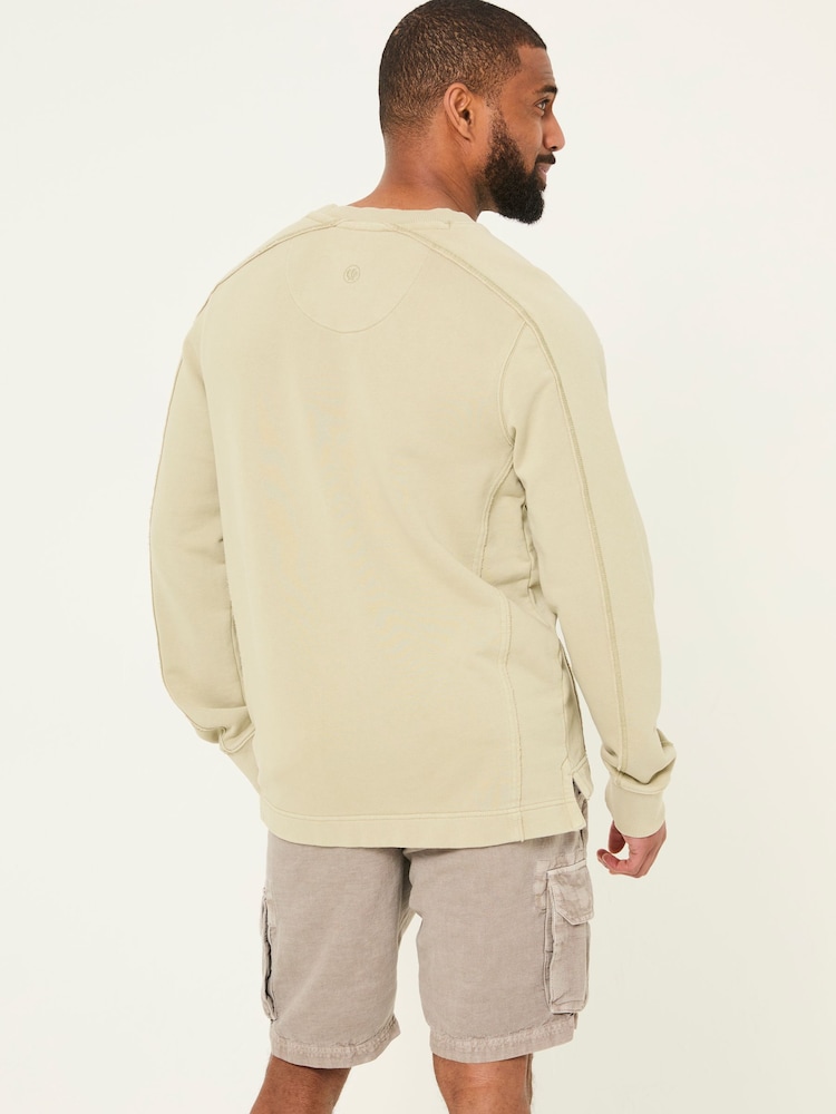 Fat Face Otterton Sage Green Crew Neck Sweatshirt