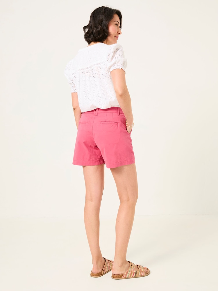 Fat Face Padstow Dark Pink Chino Shorts