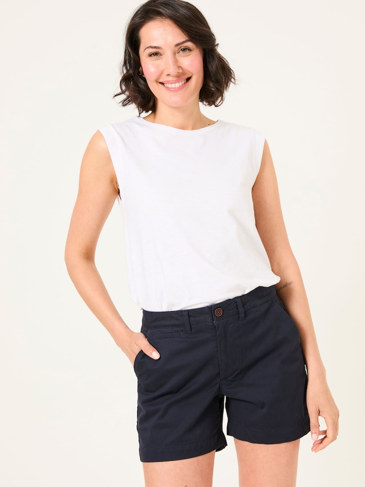 Fat Face Padstow Navy Chino Shorts