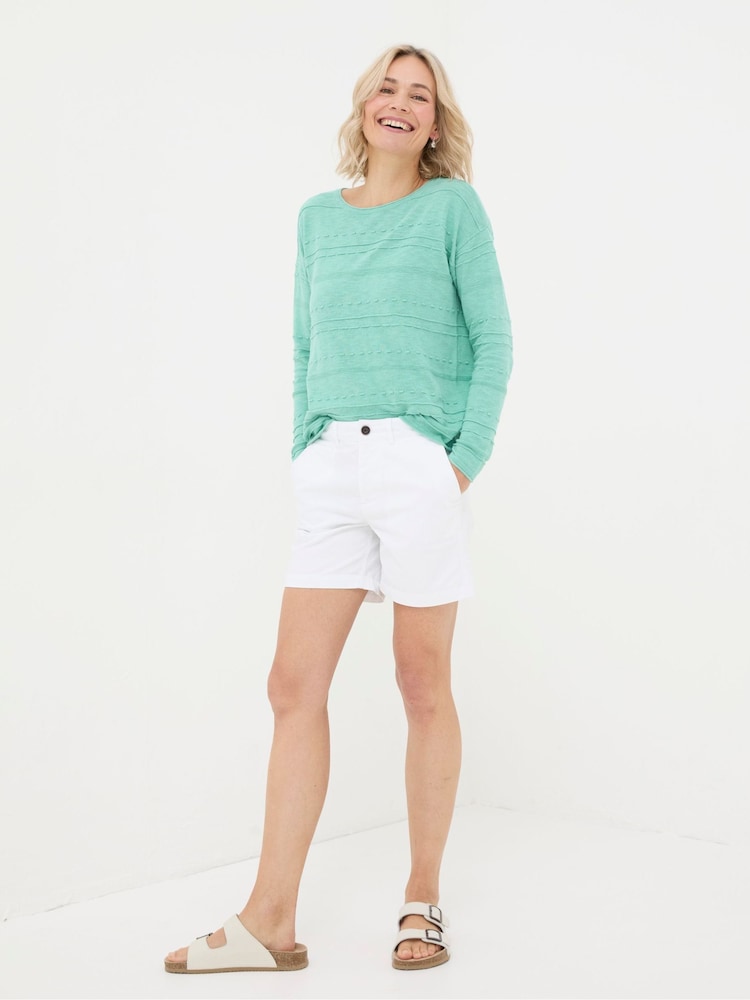 Fat Face Padstow White Chino Shorts