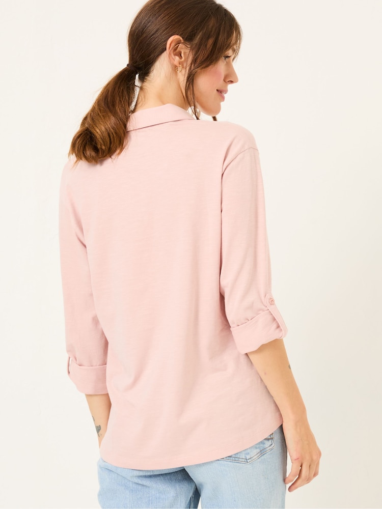 Fat Face Paige Rose Pink Jersey Shirt