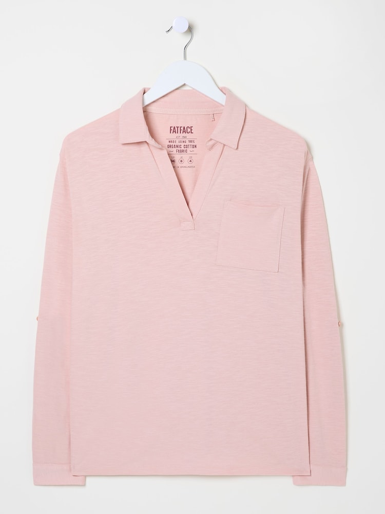 fat face Paige Rose Pink Jersey Shirt