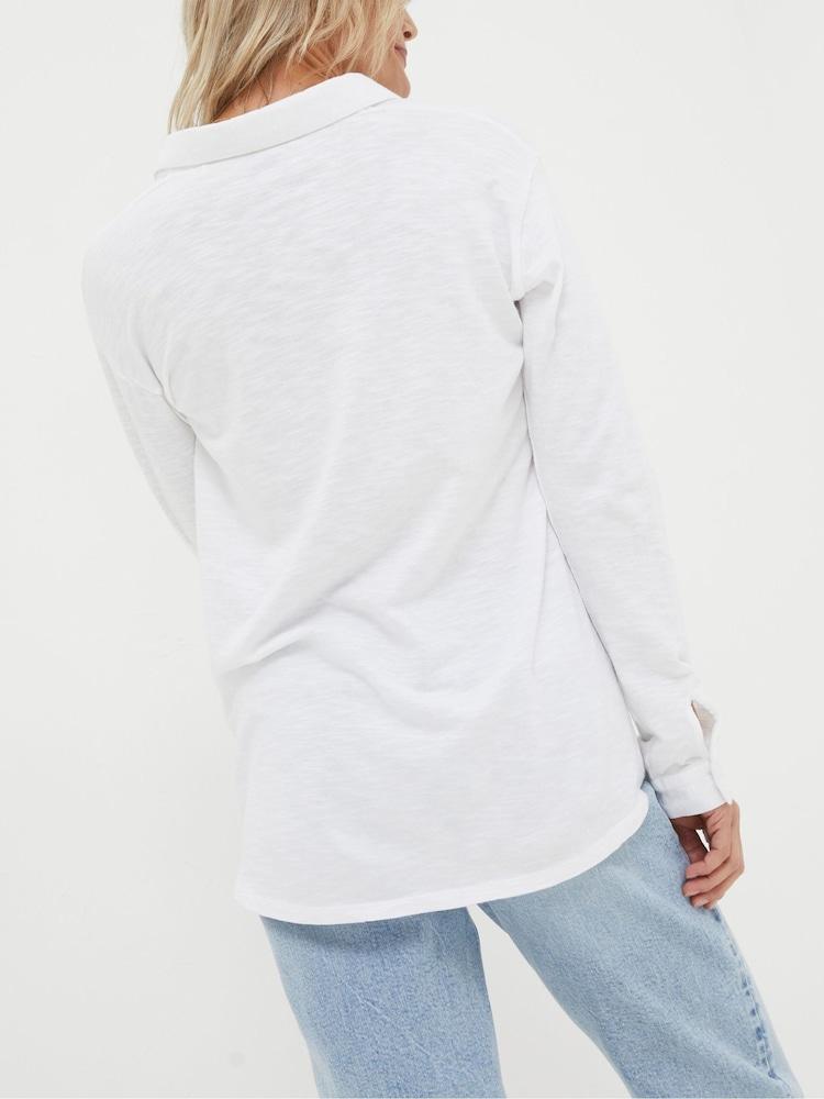 Fat Face Paige White Jersey Shirt