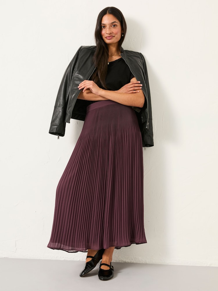 Fat Face Paignton Dusky Purple Midi Skirt