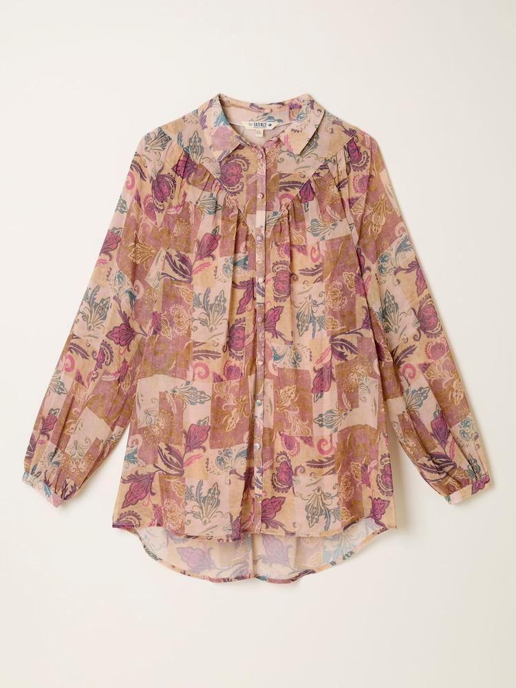 fat face Pamala Rose Pink Patched Chintz Blouse