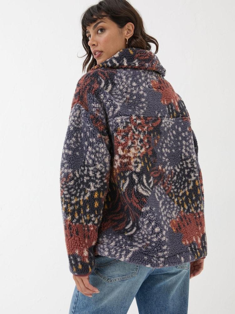 Fat Face Parker Multi Abstract Animal Fleece