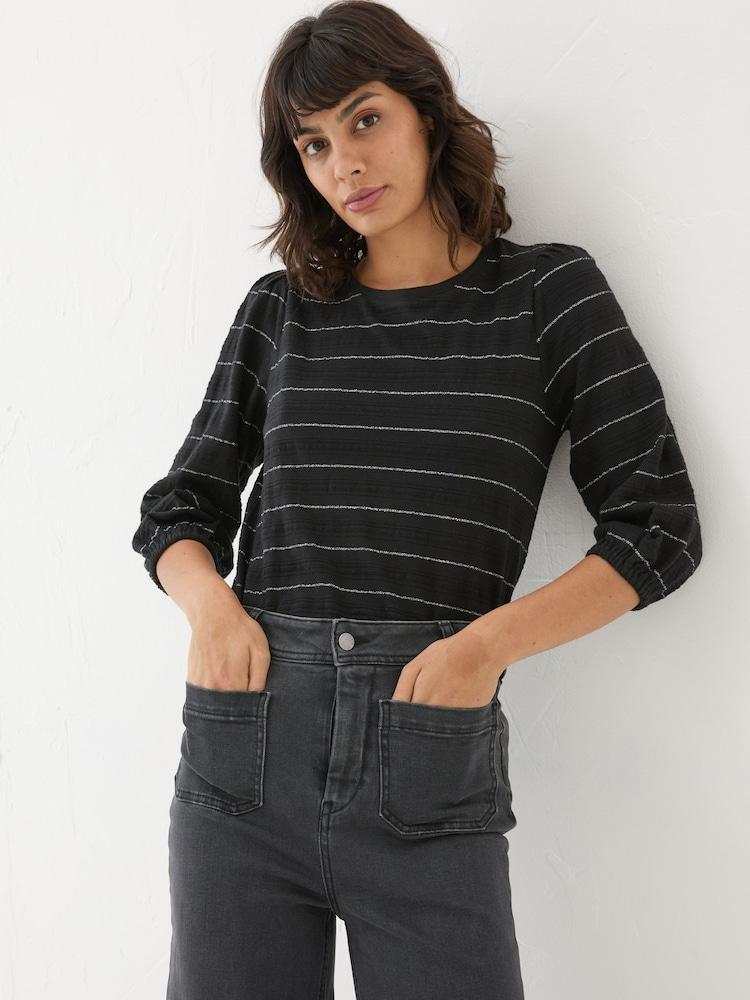 Fat Face Penny Black Stripe Top