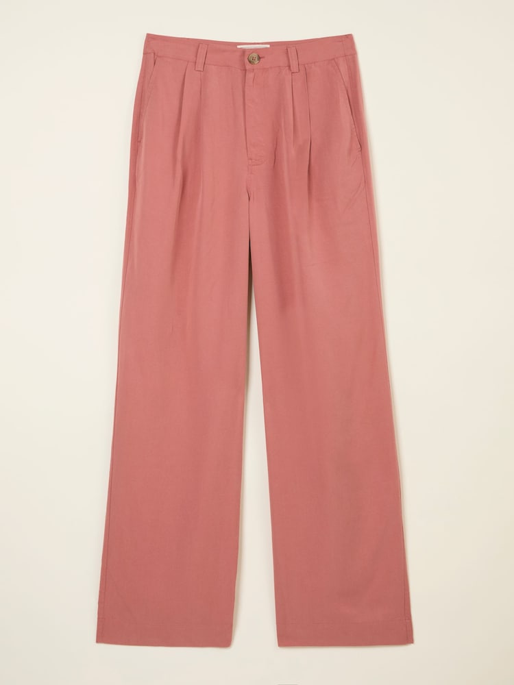 fat face Penny Rose Pink Wide Leg Trousers