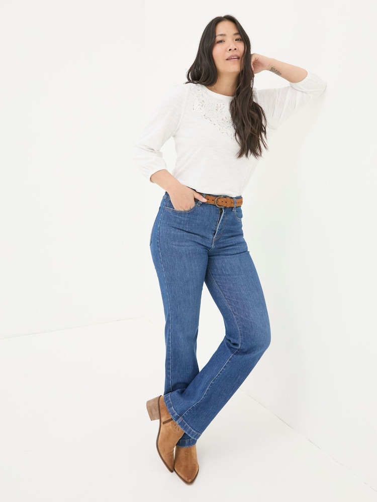Fat Face Penny White Top