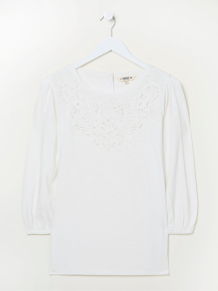 fat face Penny White Top