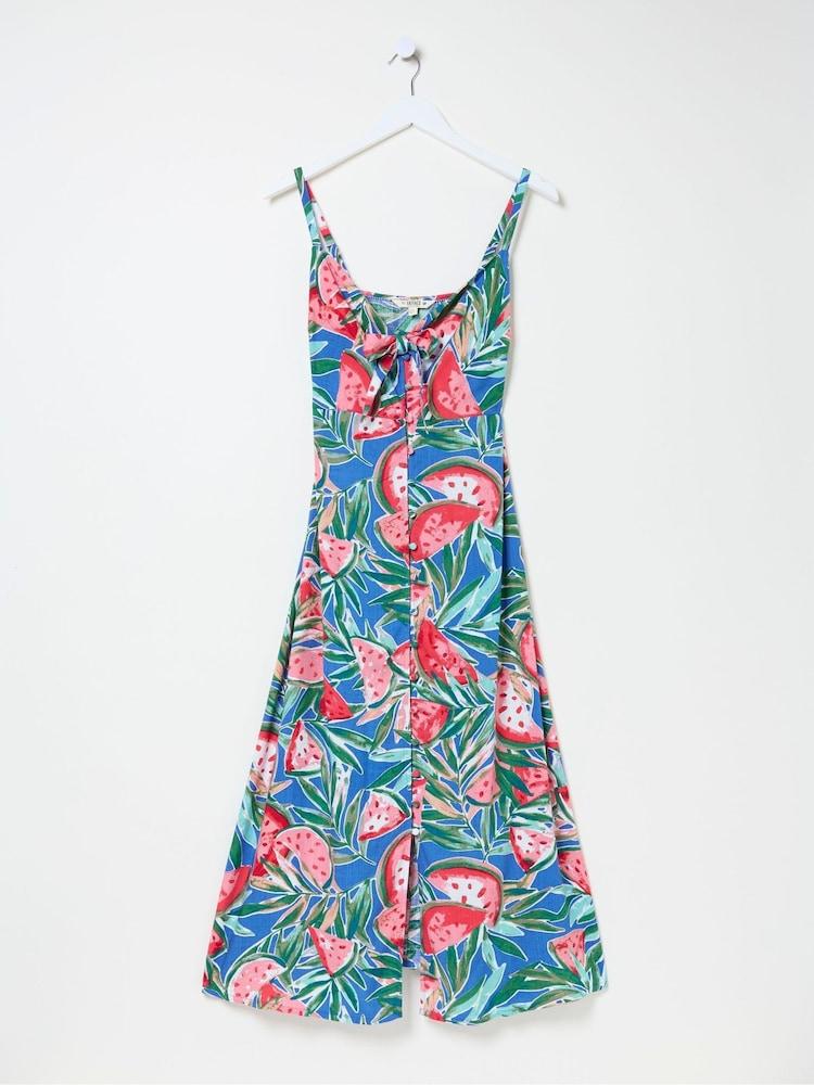 fat face Phoebe Blue Watermelons Midi Dress